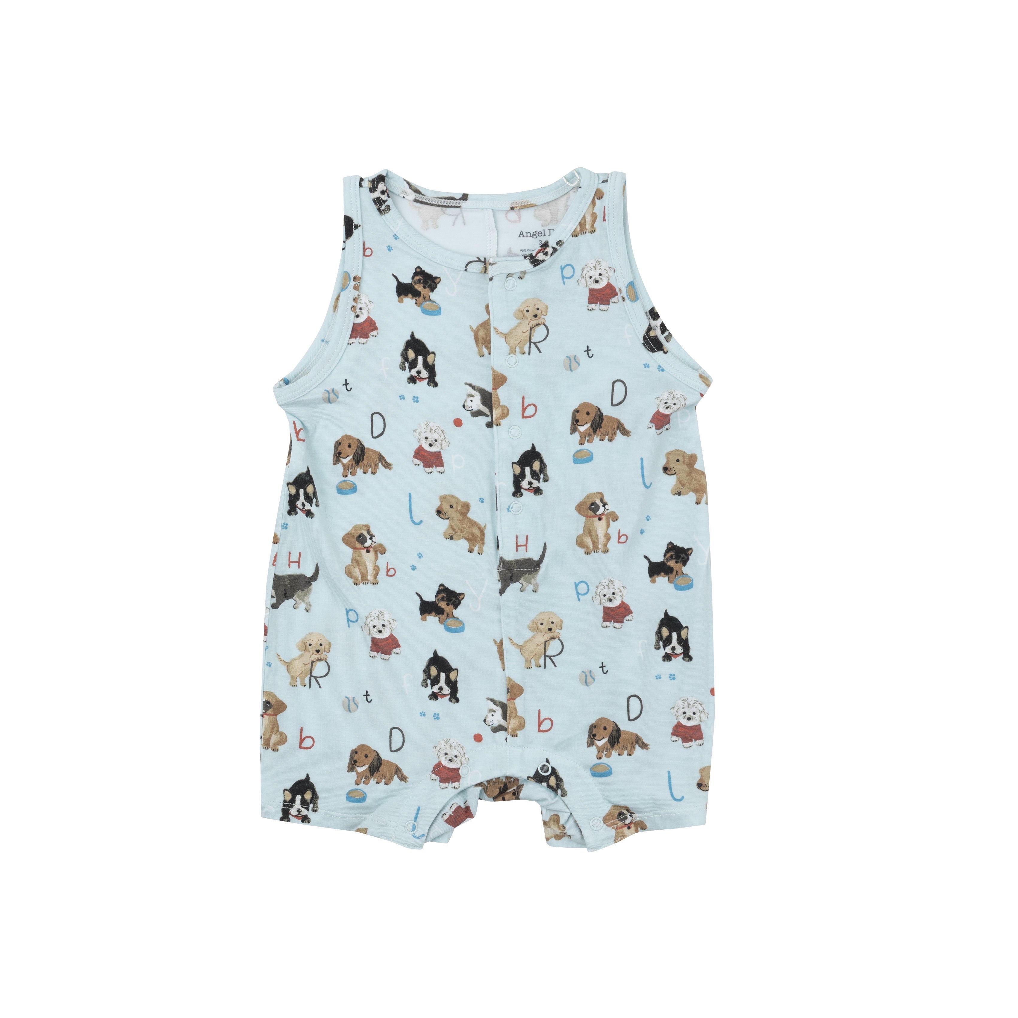 Shortie Romper - Puppy Alphabet