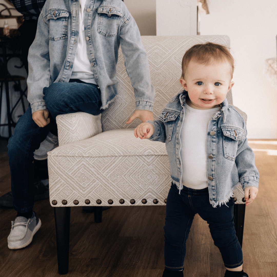 Raw Hem Denim Jean Jacket - Infant