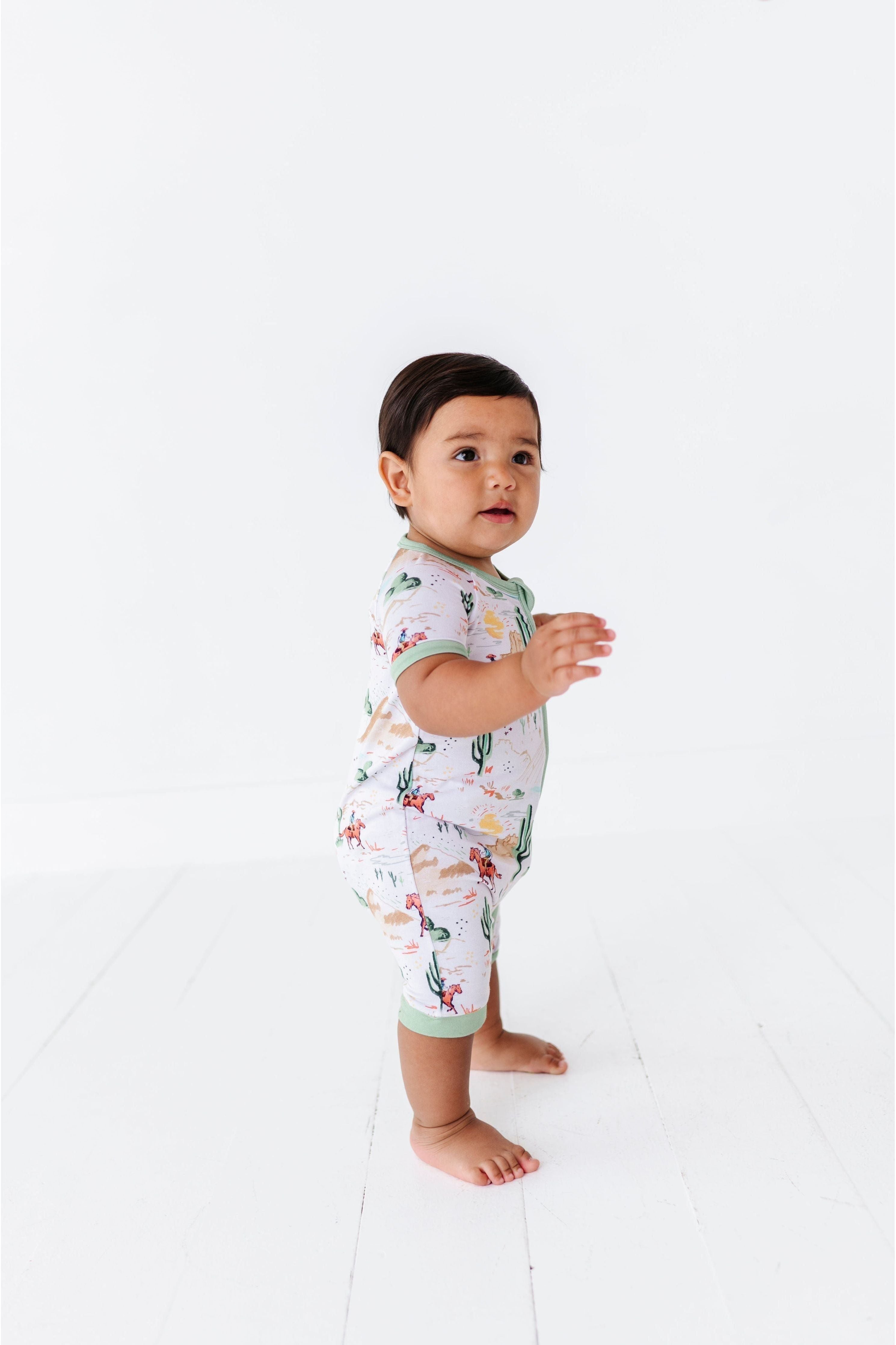 Bamboo Shortie Zip Romper - Billy Western