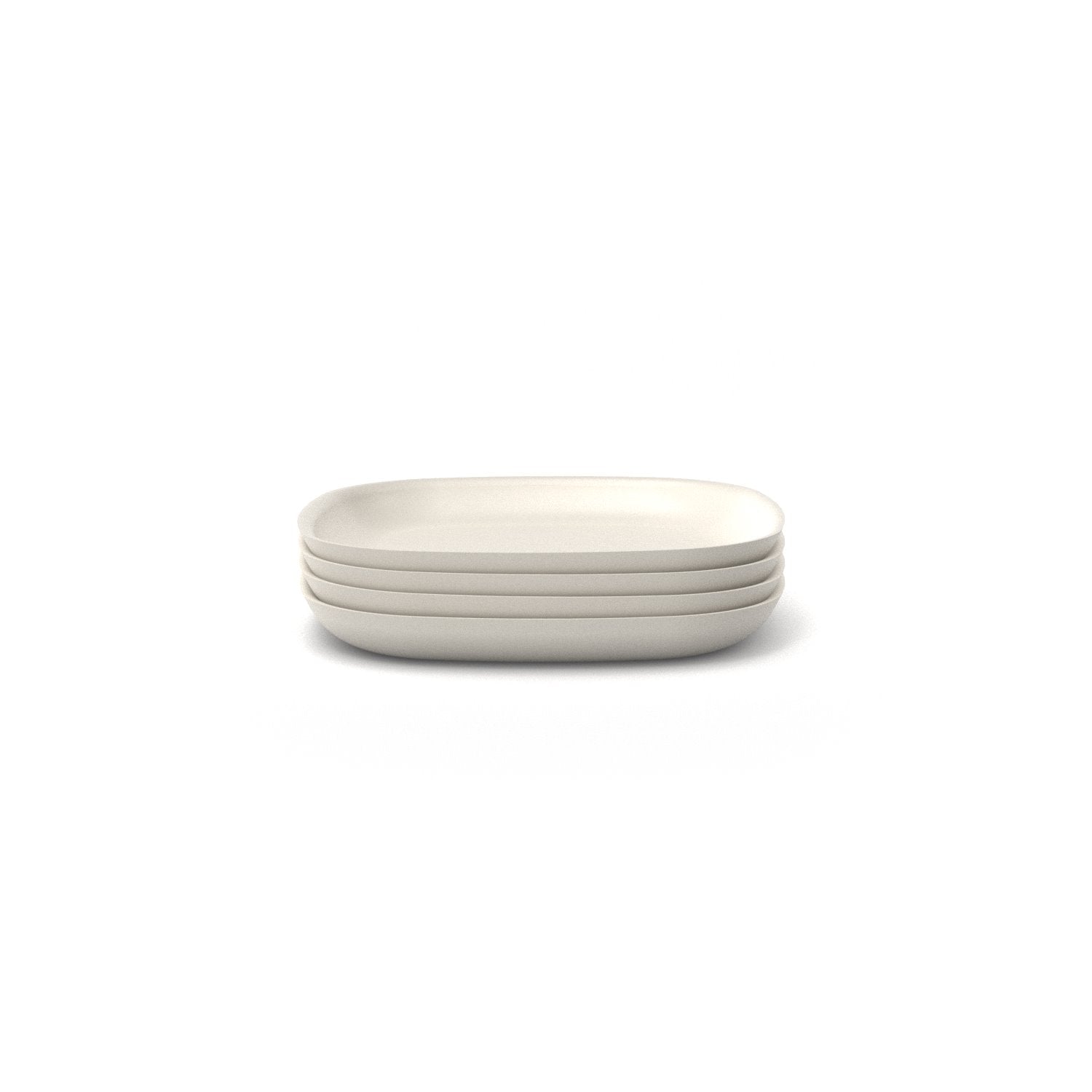 Bamboo Side Plate - 4 Piece Set - Off White