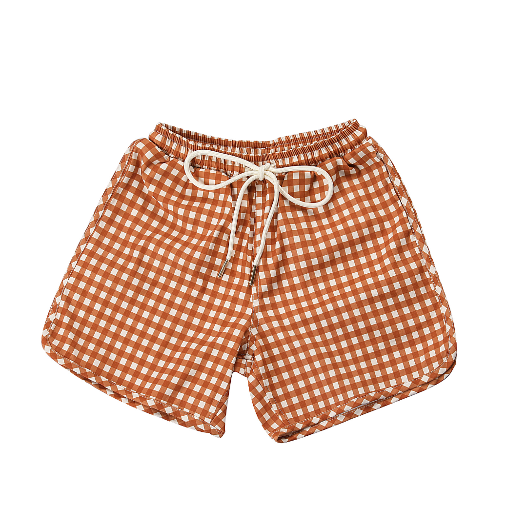 Swim Trunks | Upf + Recycled - Sienna Gingham