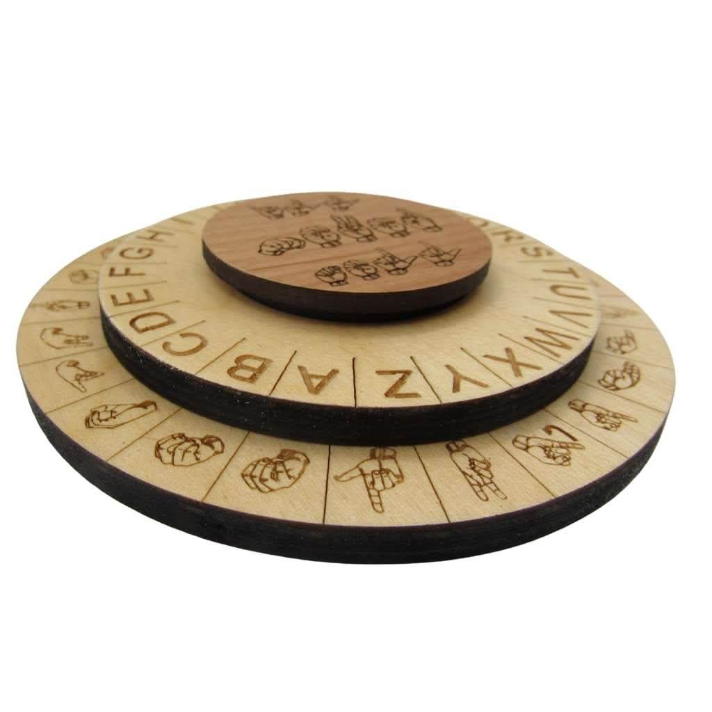 Sign Language Cipher Wheel - Asl Decoder Disk Escape Room Prop