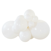 Premium White Latex Balloon Cluster (5", 11” And 17”)