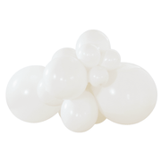 Premium White Latex Balloon Cluster (5", 11” And 17”)