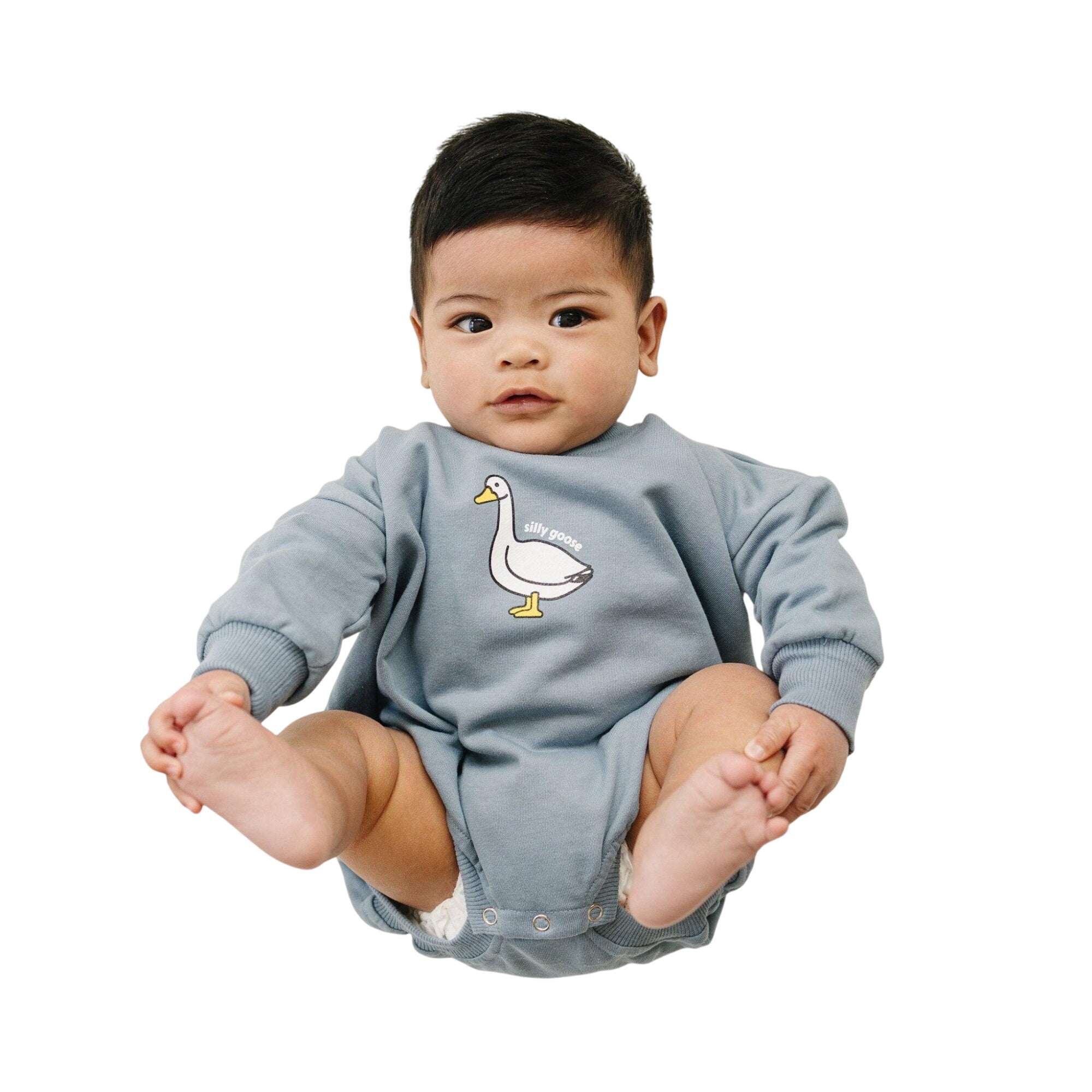 Silly Goose Sweatshirt Romper - More Colors