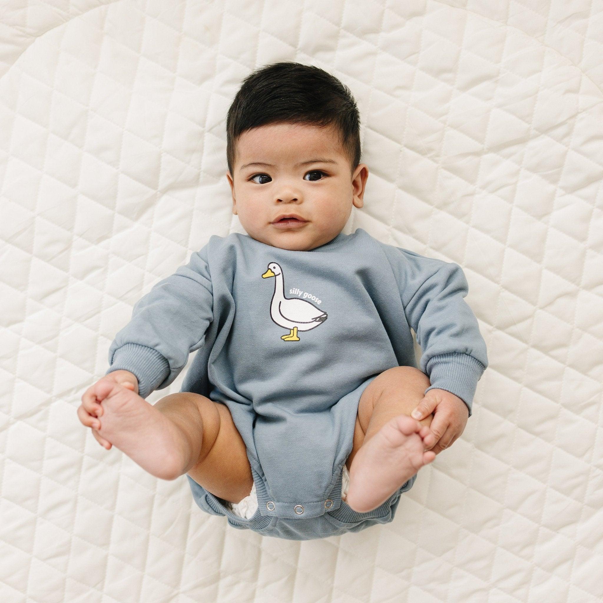 Silly Goose Sweatshirt Romper - More Colors