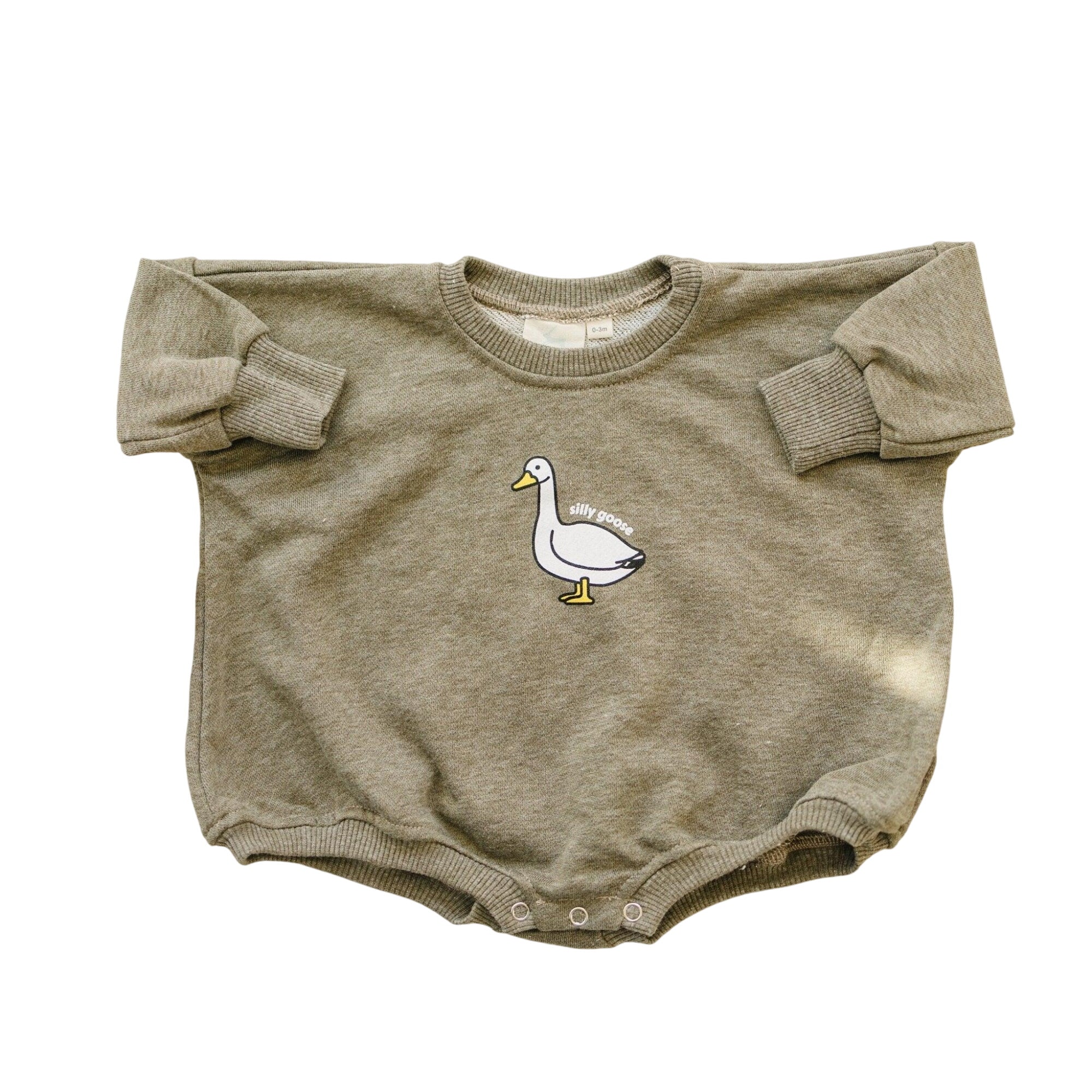 Silly Goose Sweatshirt Romper - More Colors