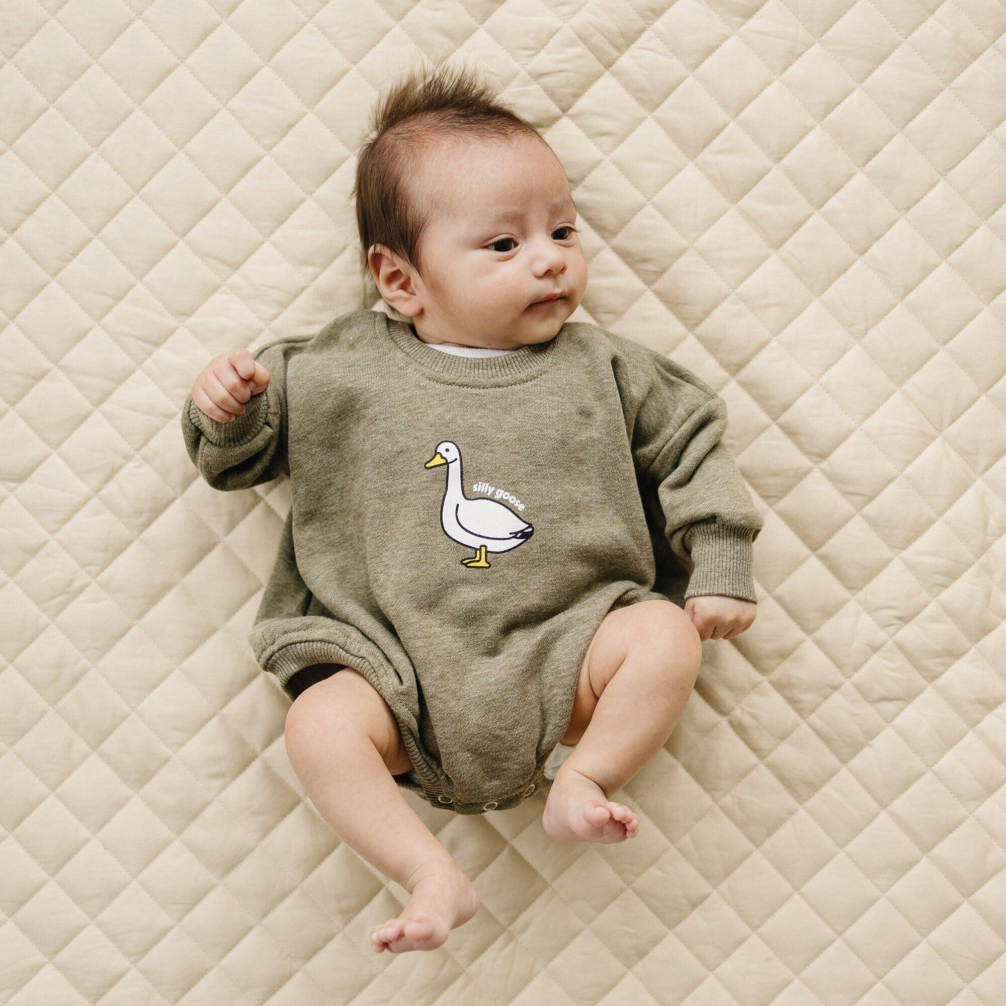 Silly Goose Sweatshirt Romper - More Colors