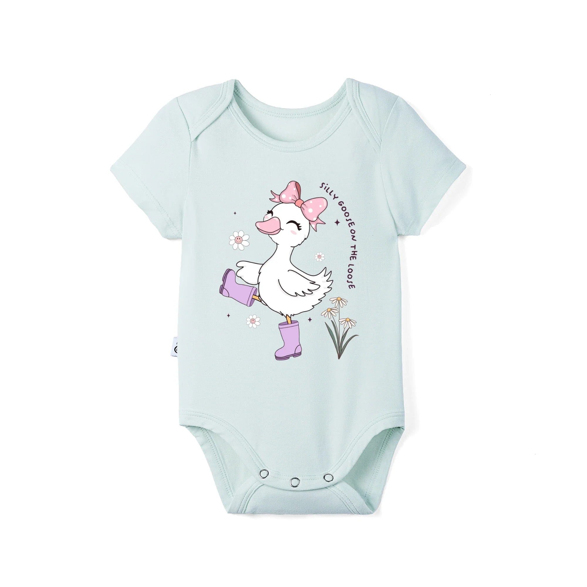 Silly Goose On The Loose Bamboo Baby Bodysuit