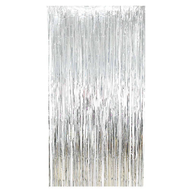 Silver Metallic Fringe Curtain – Photo Backdrop 6.5x3.3ft