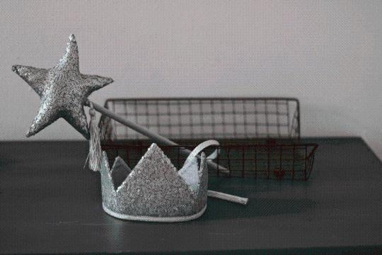 silver Sequins Crown