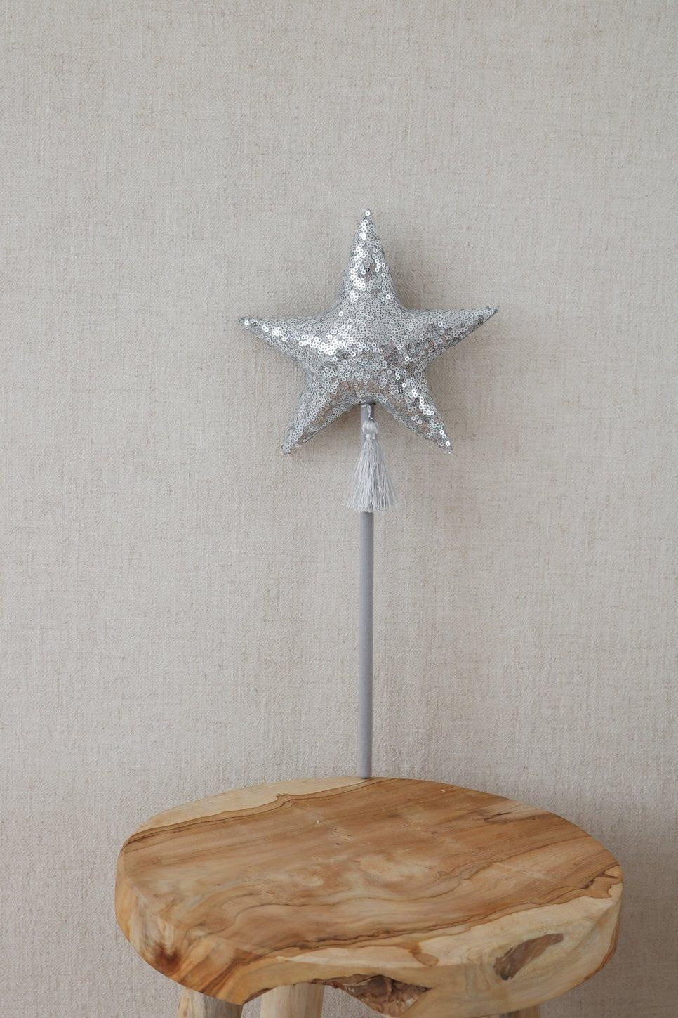 silver Sequins Magic Wand