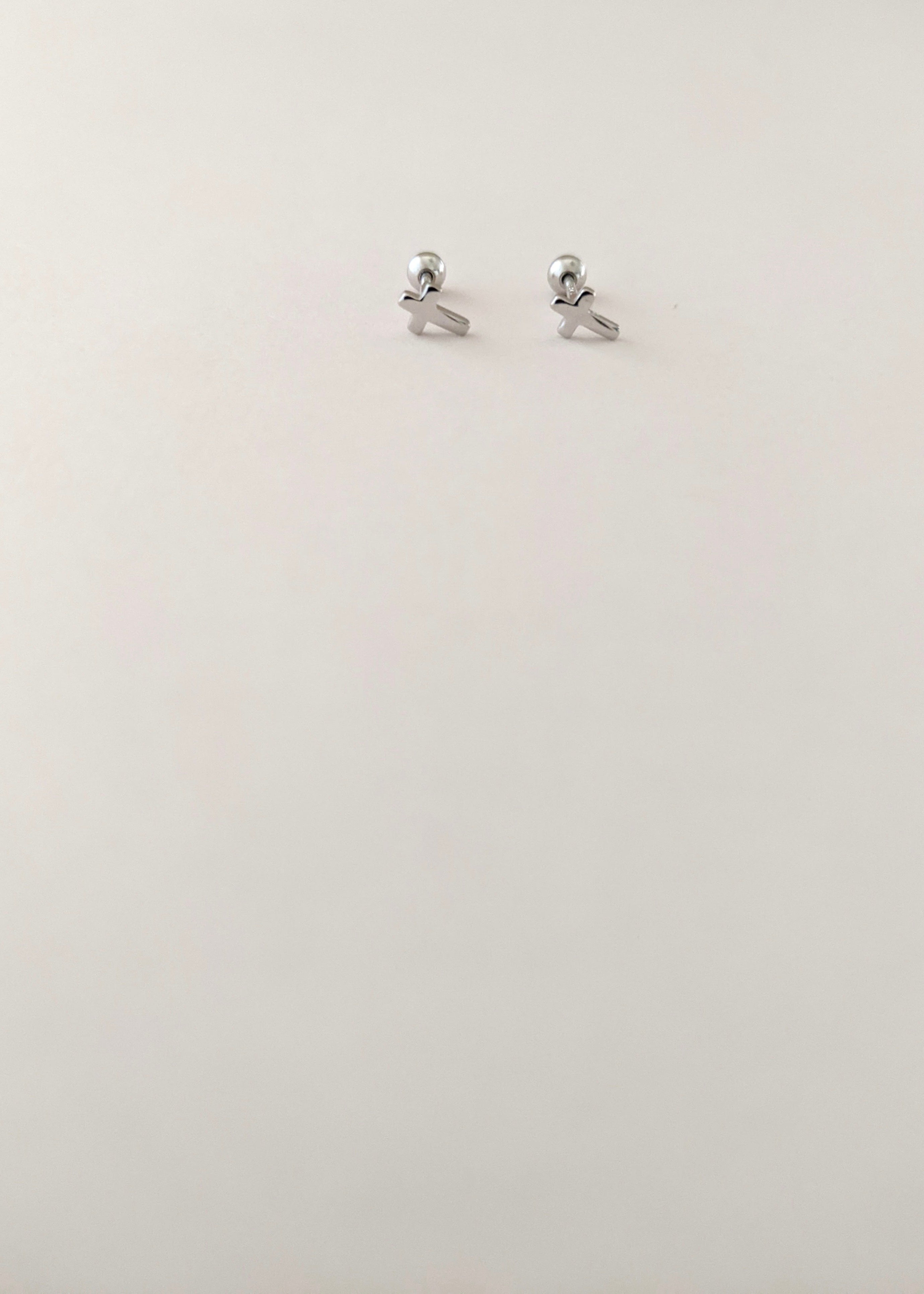 Silver Cross Earrings