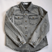 Silver Gray Denim Jacket - Women
