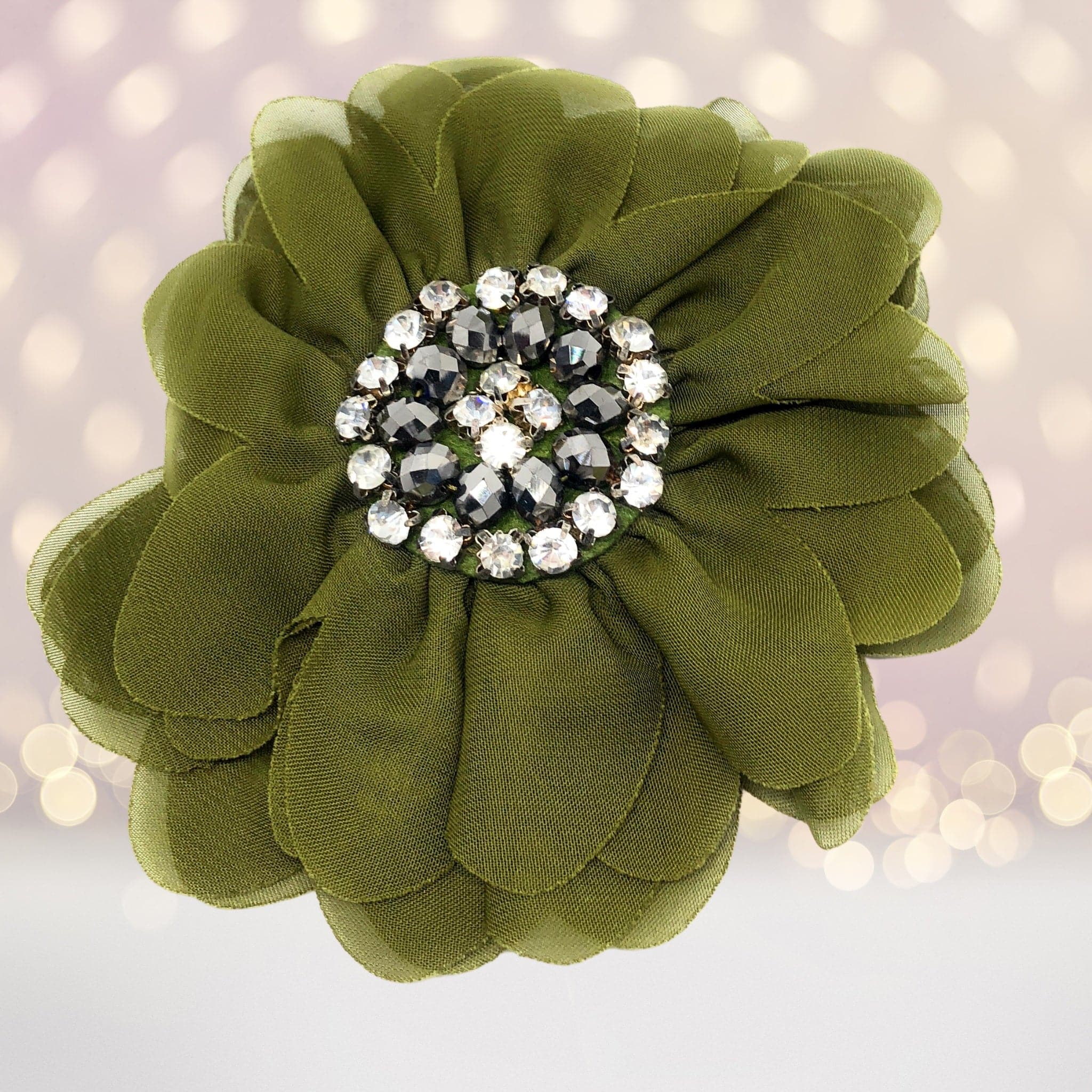 Simply Elegant Hair Flower And Brooch