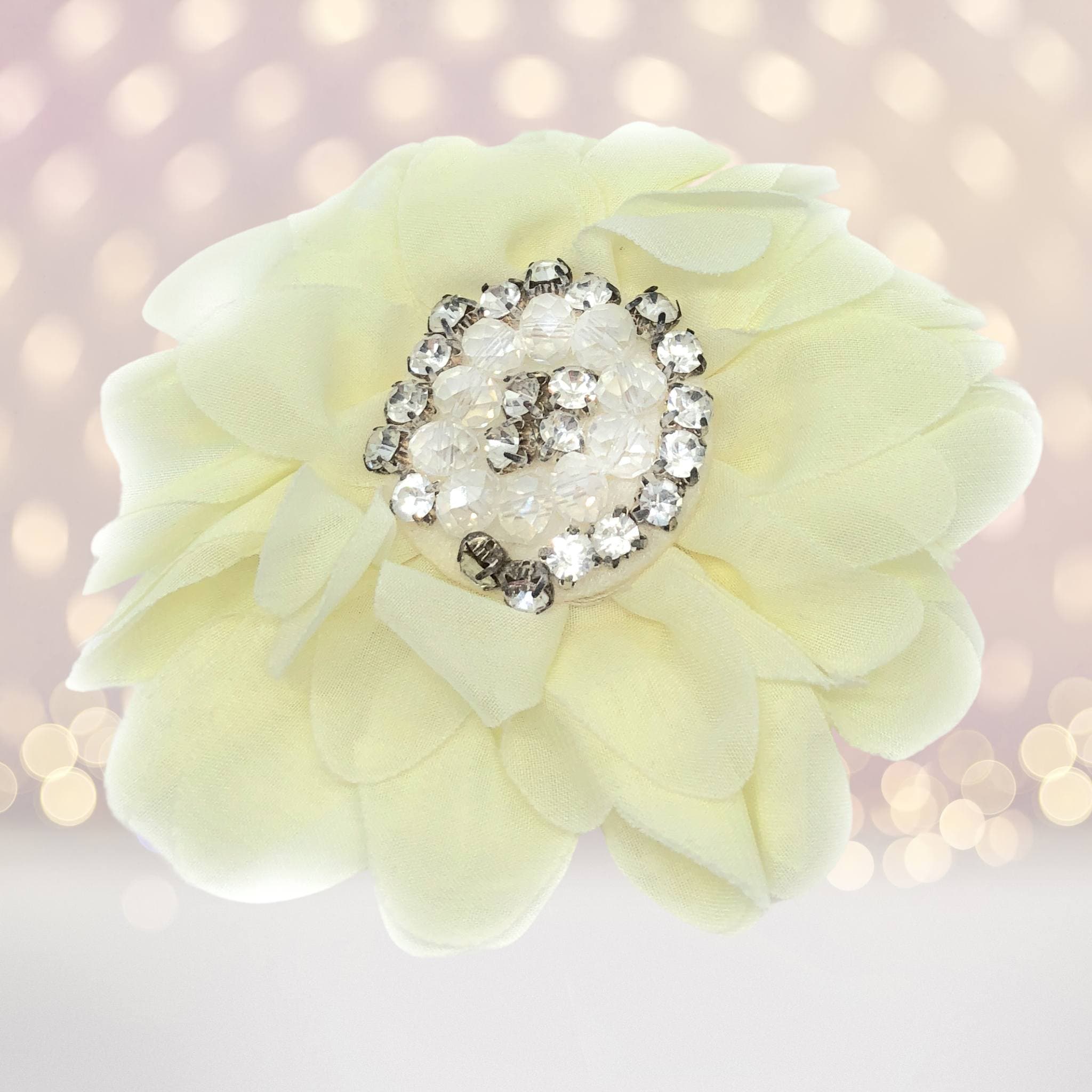 Simply Elegant Hair Flower And Brooch