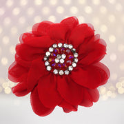 Simply Elegant Hair Flower And Brooch
