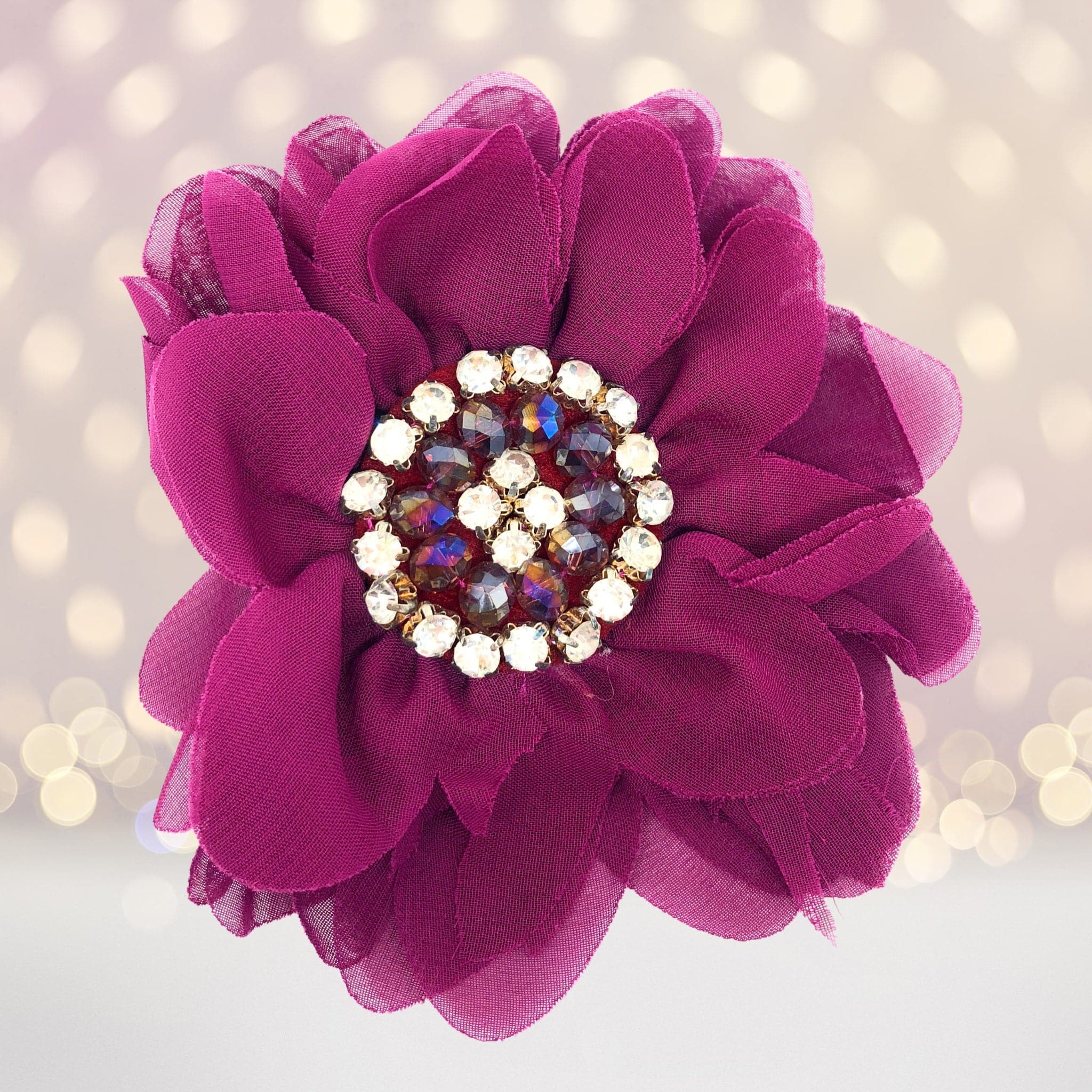 Simply Elegant Hair Flower And Brooch