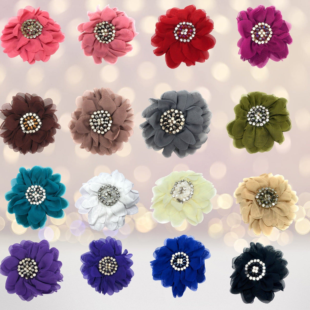 Simply Elegant Hair Flower And Brooch