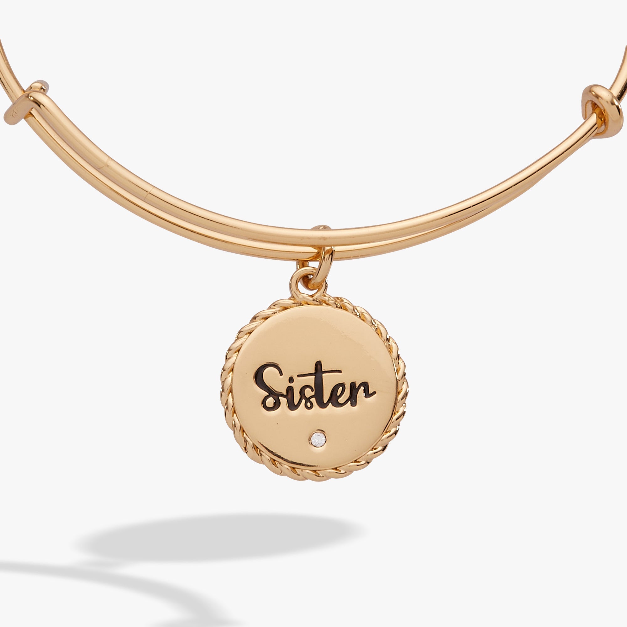Sister 'woven Together By Unbreakable Bonds' Charm Bangle