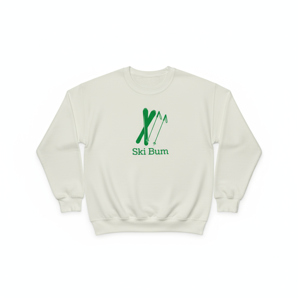 Ski Bum Adult Sweatshirt