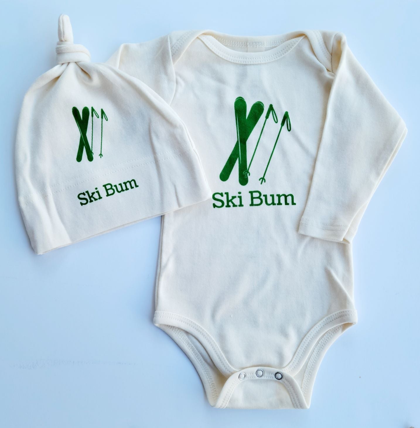 Ski Bum Long Sleeve Romper & Hat Gift Set