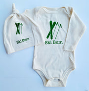 Ski Bum Long Sleeve Romper & Hat Gift Set