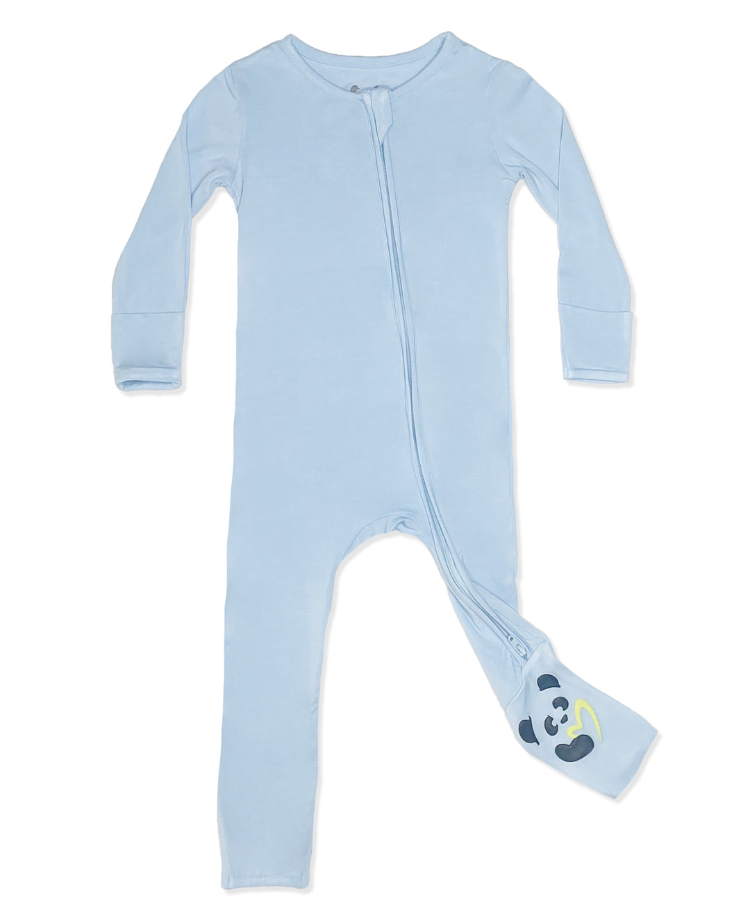 Sky Blue Bamboo Convertible Footie