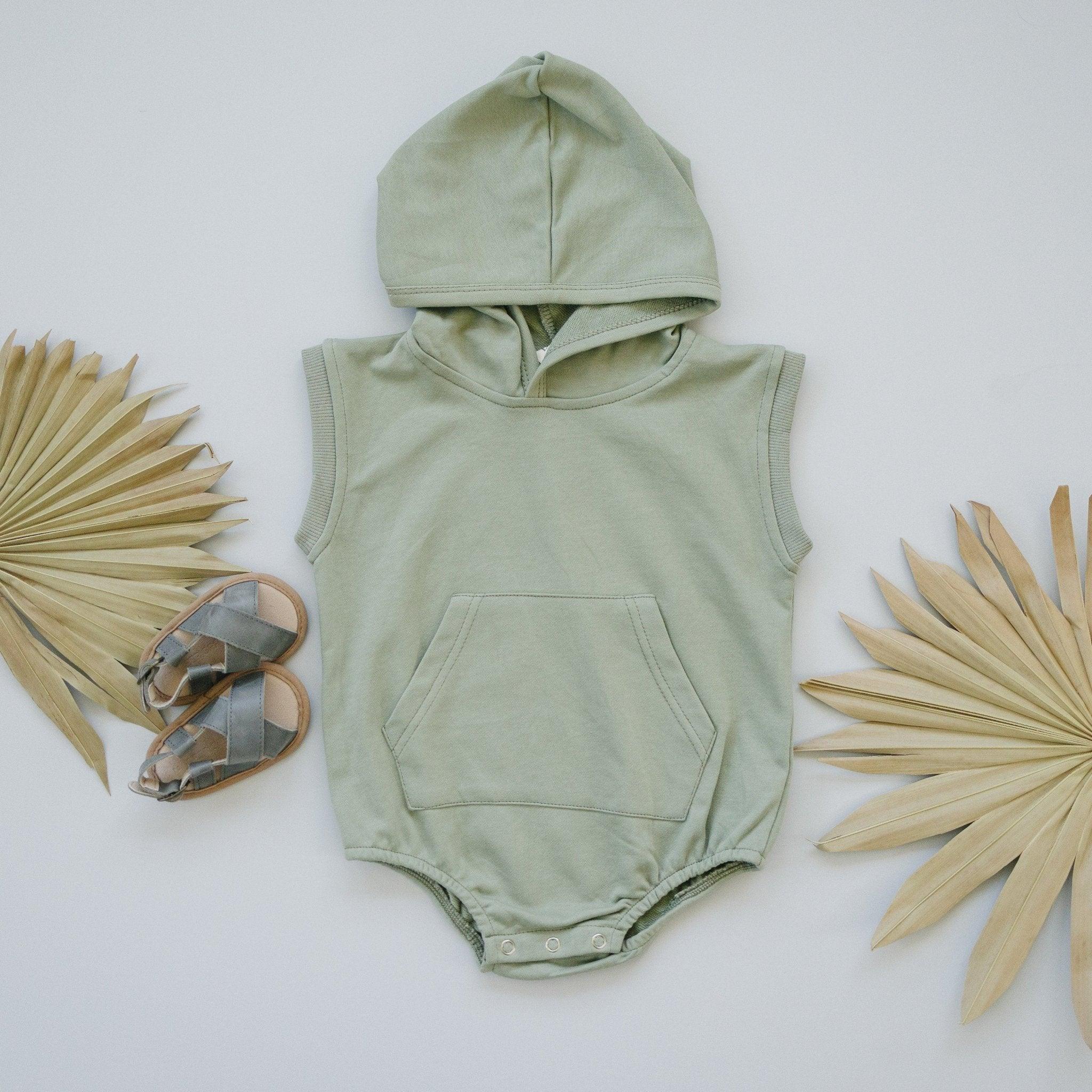 Sleeveless Hoodie Romper - More Colors