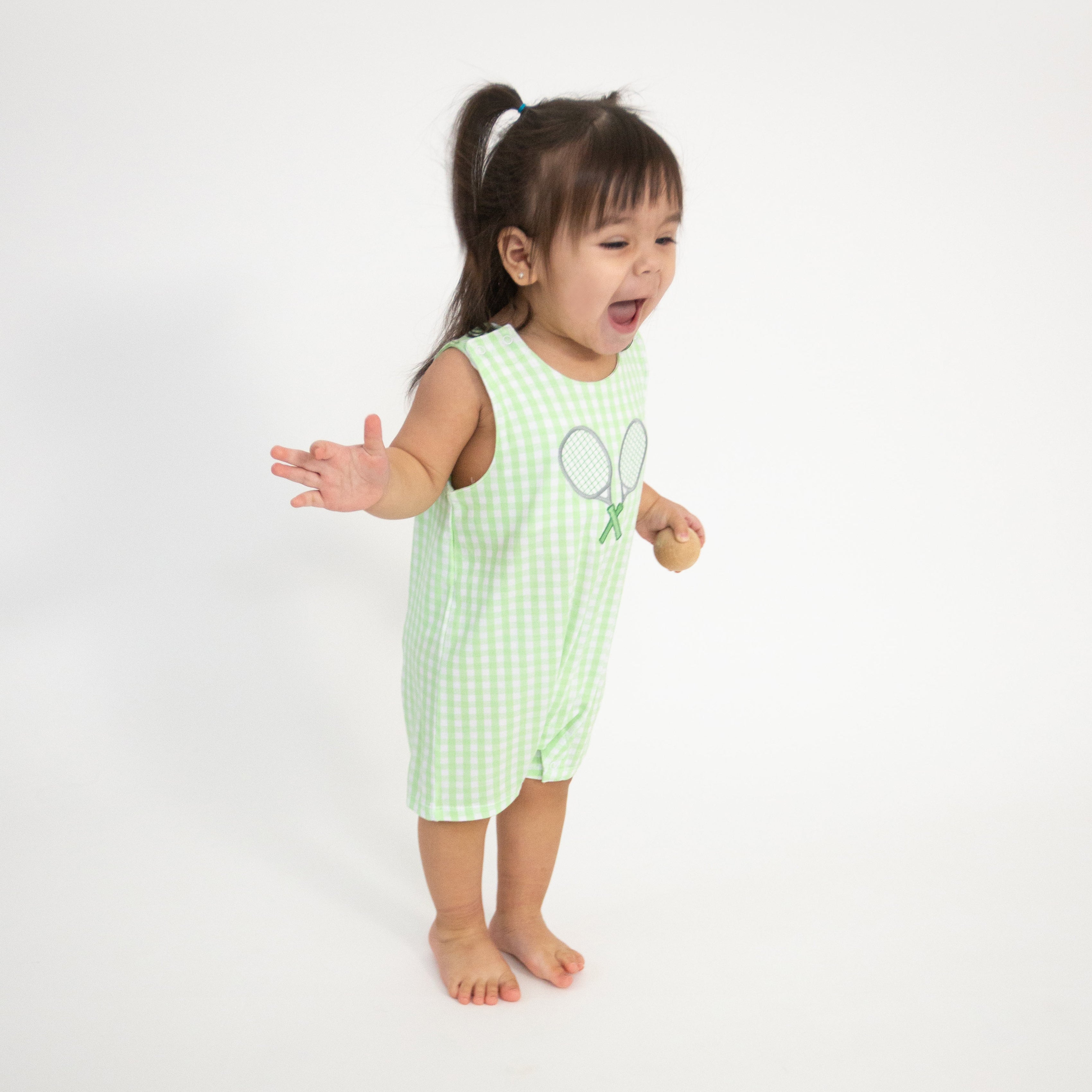 Sleeveless Jon Jon - Mini Gingham Green