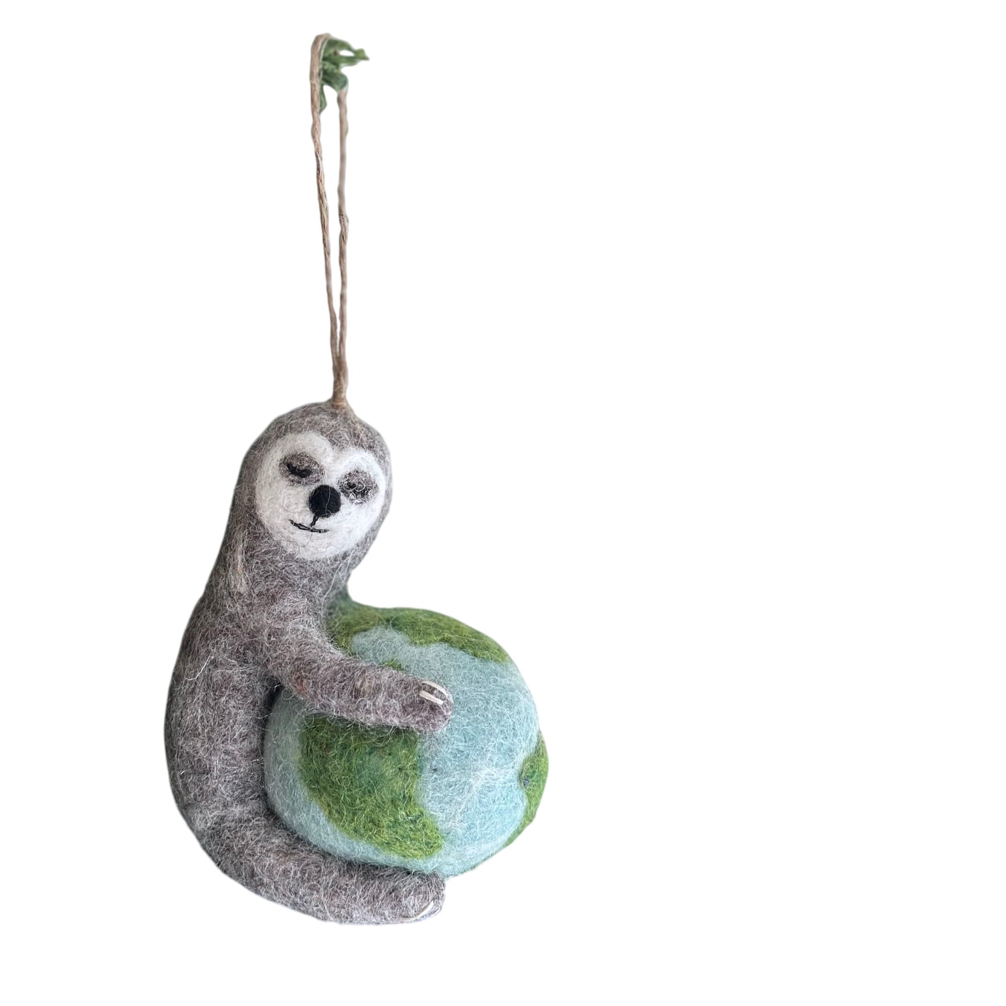 Sloth Embrace: Earth-holding Decor