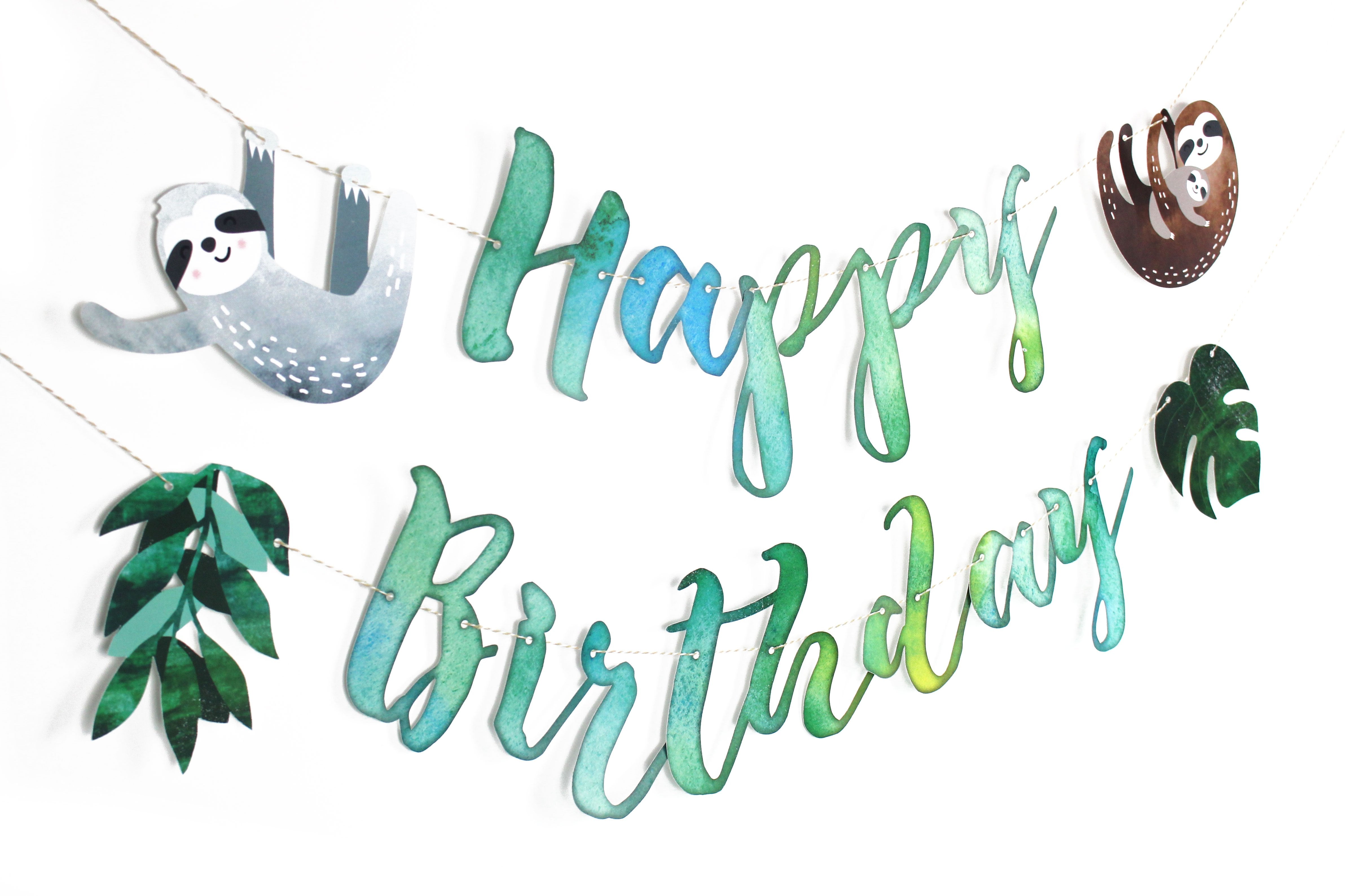 Sloth Banner - Sloth Birthday Banner