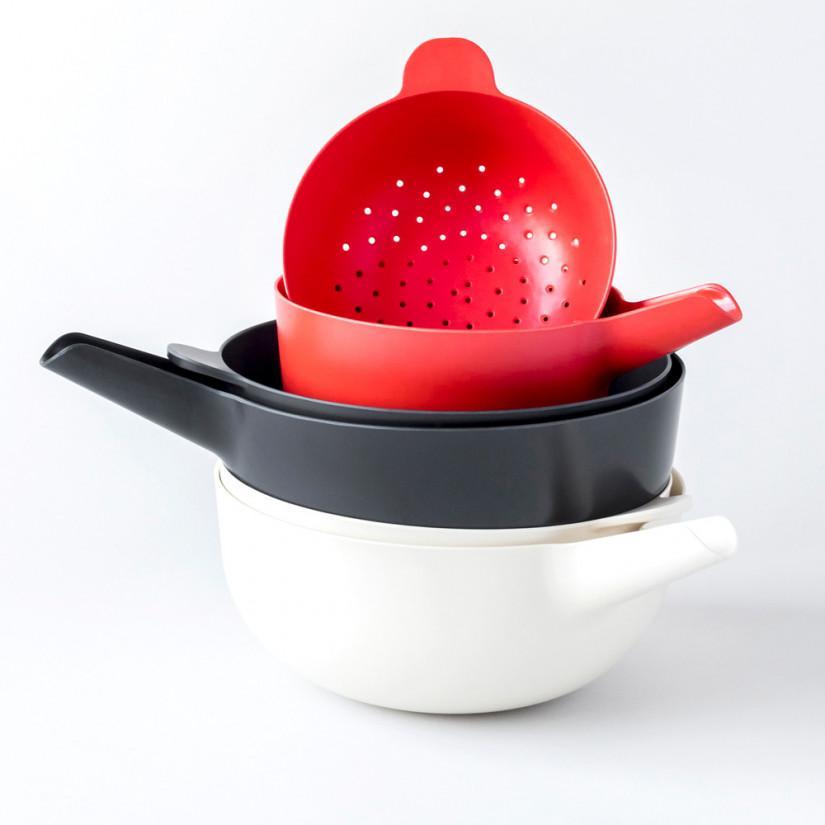 Small Mixing Bowl And Colander Set Tomato