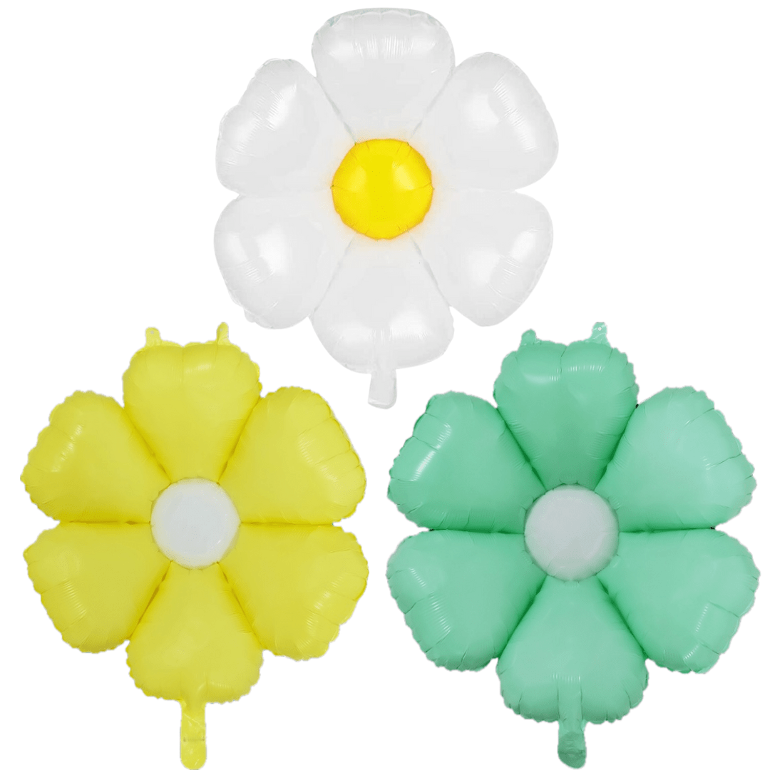 Small Daisy Foil Balloon – 20" Groovy Party Decor