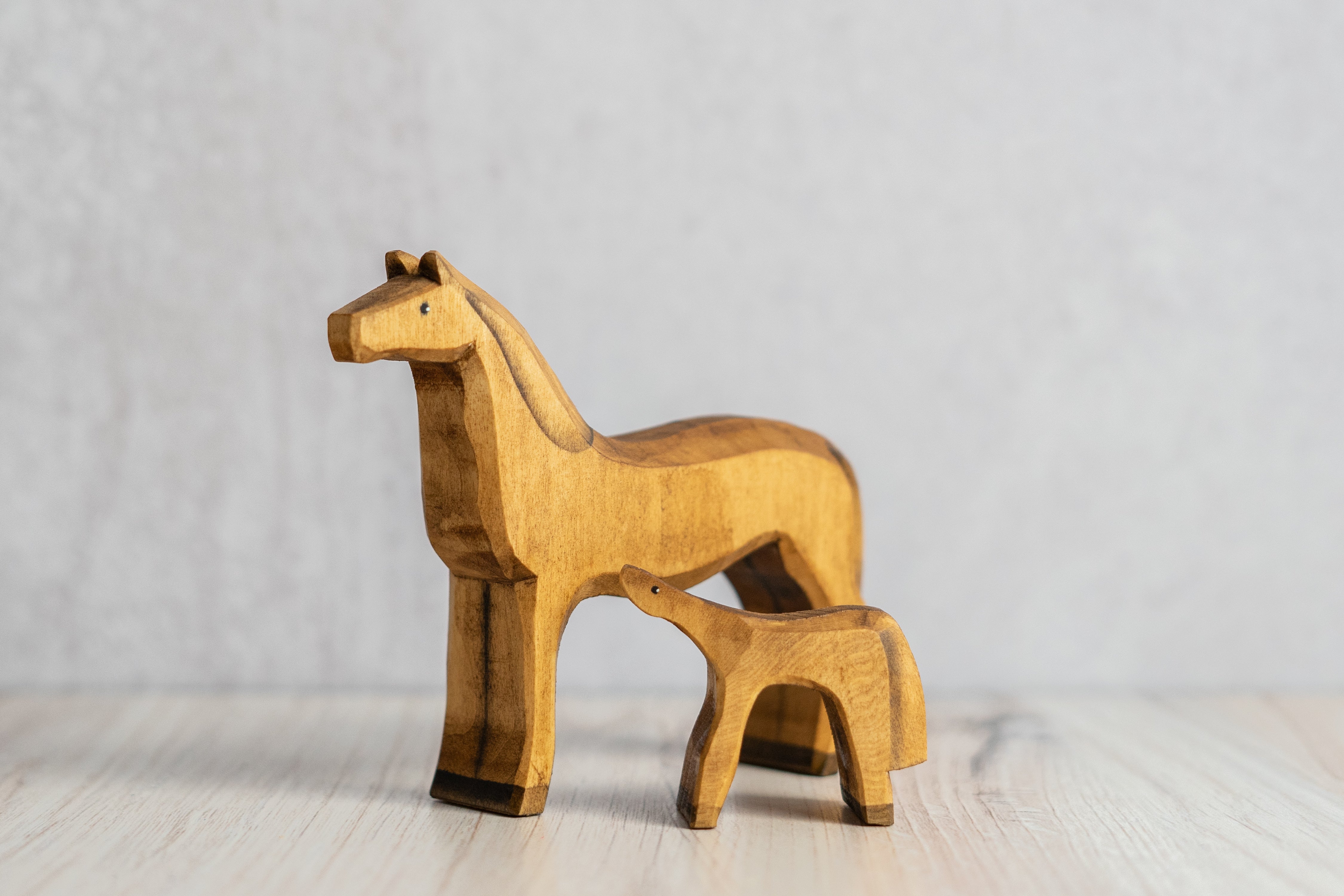 Mare & Colt Figurines Toys Set Of 2