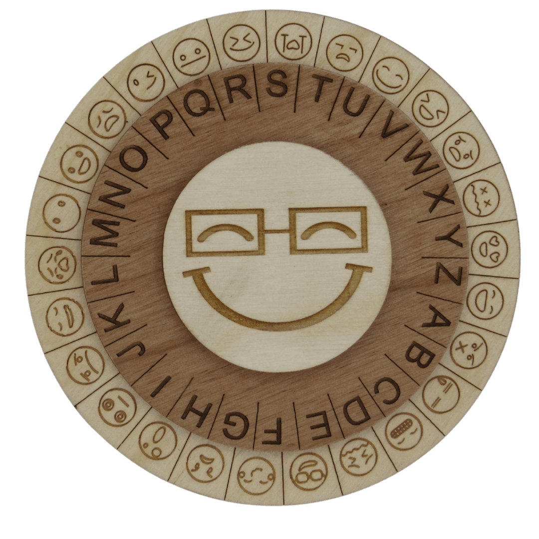 Smiley Face Cipher Wheel - Escape Room Prop And Decoder Disk