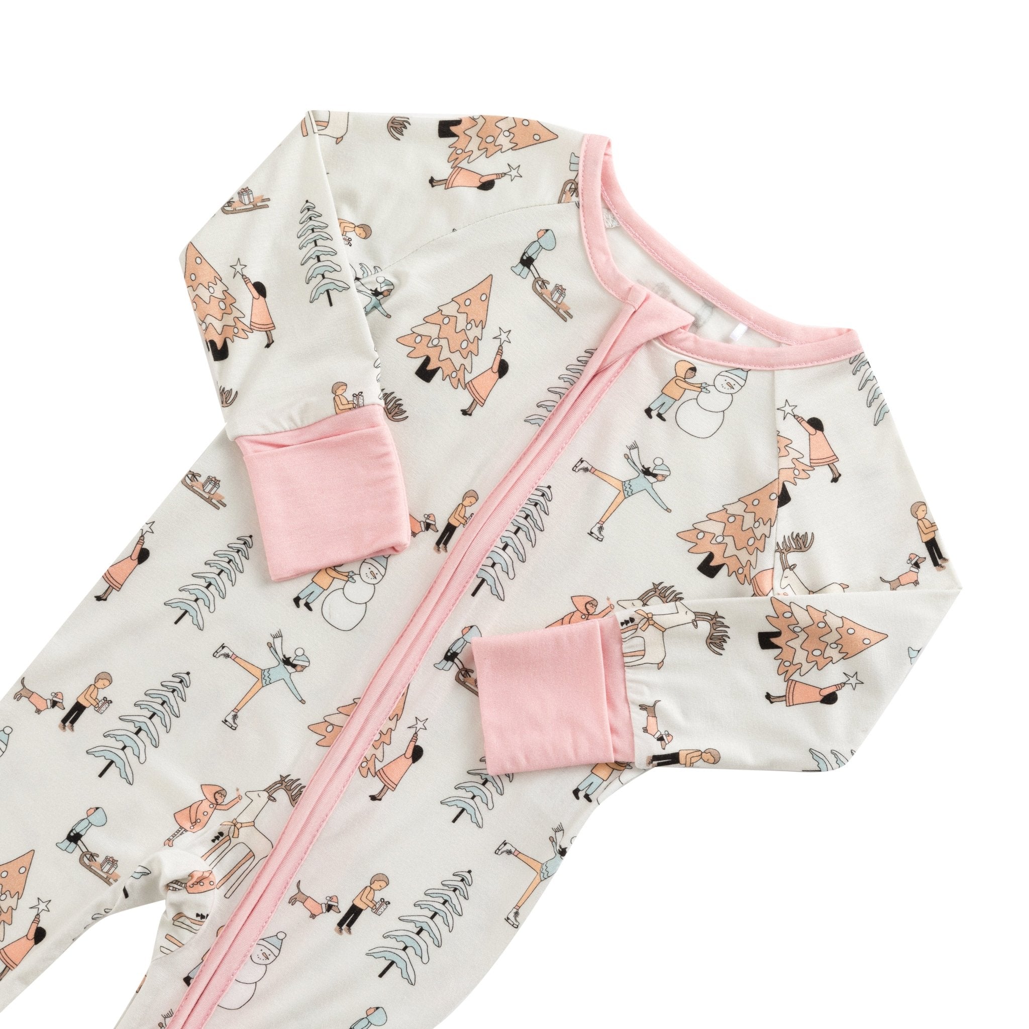 Snow Day Pink (convertible Zip Footies)