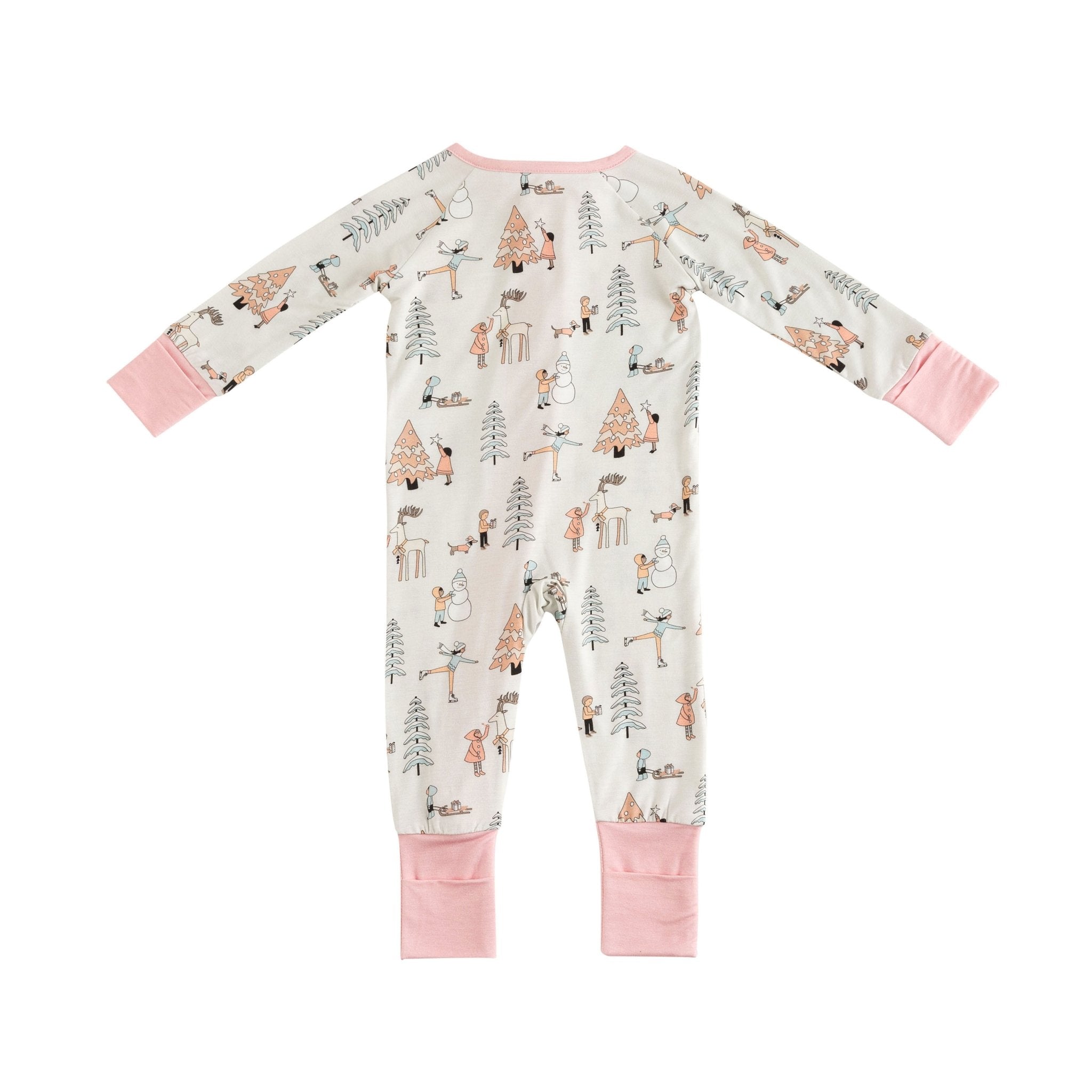Snow Day Pink (convertible Zip Footies)