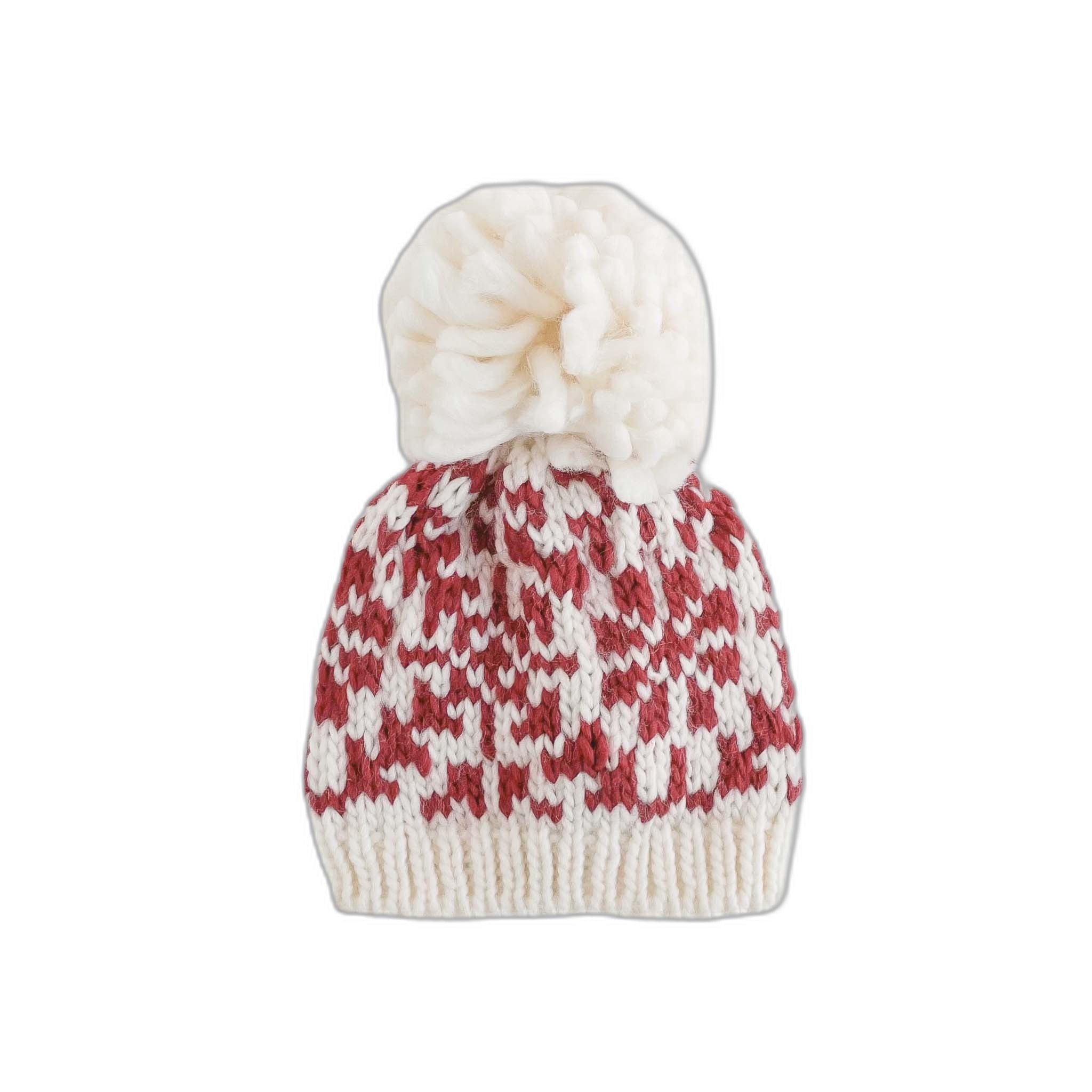 Snowfall Hat, Red And Cream