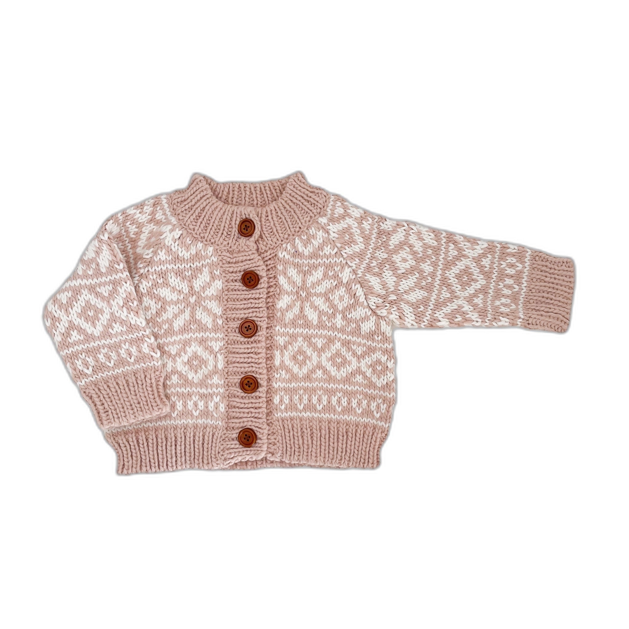 Snowflake Cardigan, Blush