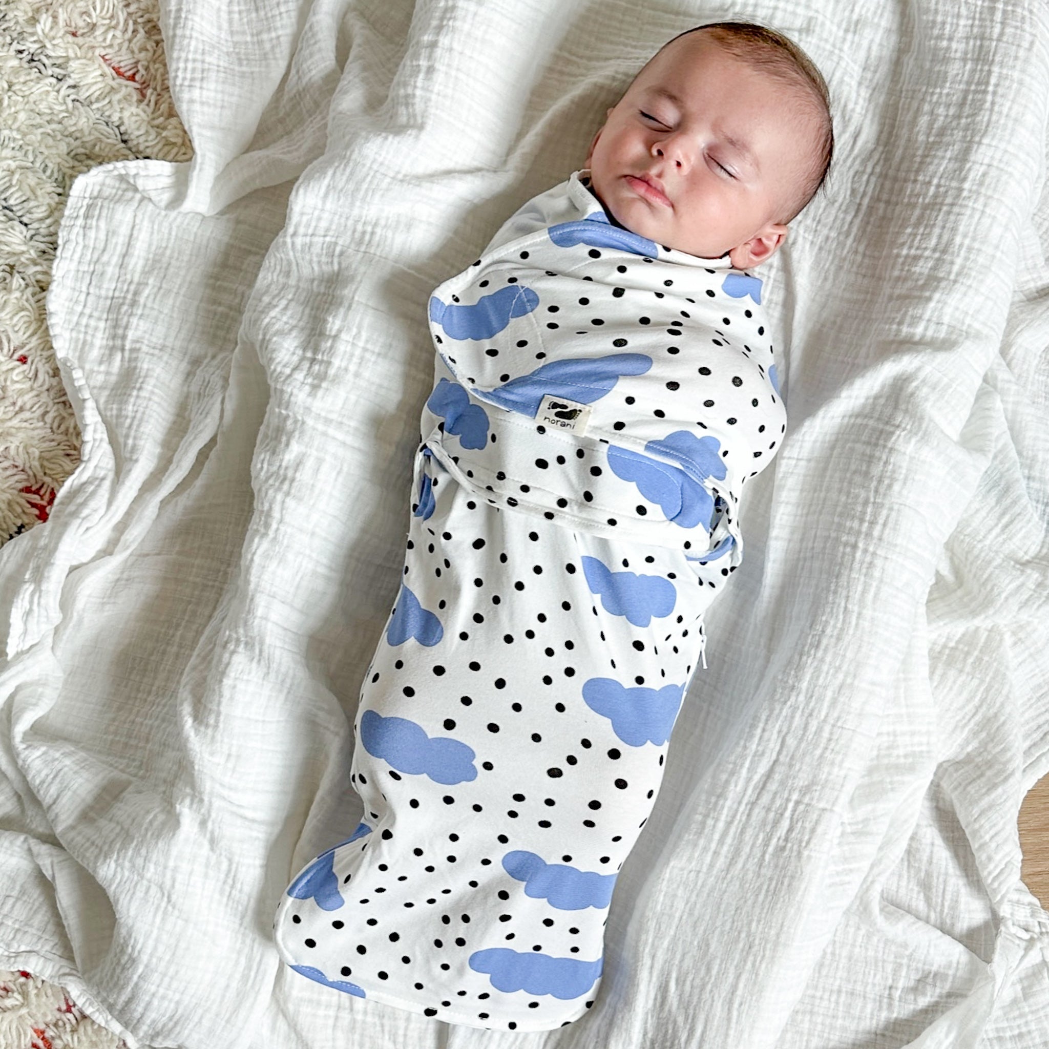 Blue Clouds Snugababe Swaddle™ Sleep Pod