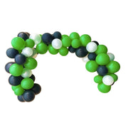Soccer Balloon Garland Kit - Green, Black & White (50+ Pack)