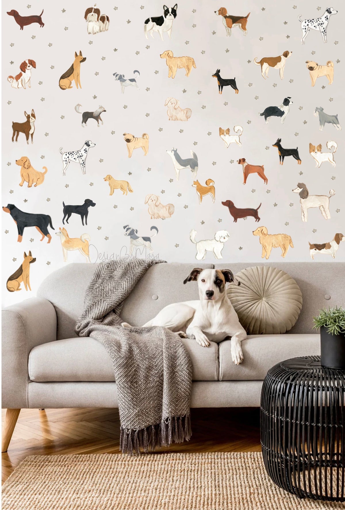 Dogs Wall Decals - Fabric Nursery Wall Art Decals