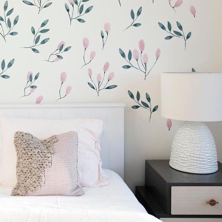 Soft Blush Floral Wall Decals