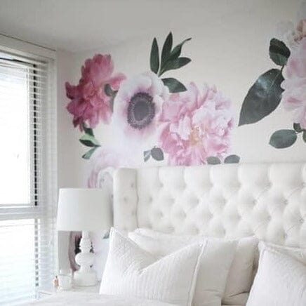 Soft Pink Garden Flower Wall Decals