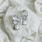 Soft Soled Double T-strap - Silver