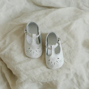 Soft Soled T-strap - White