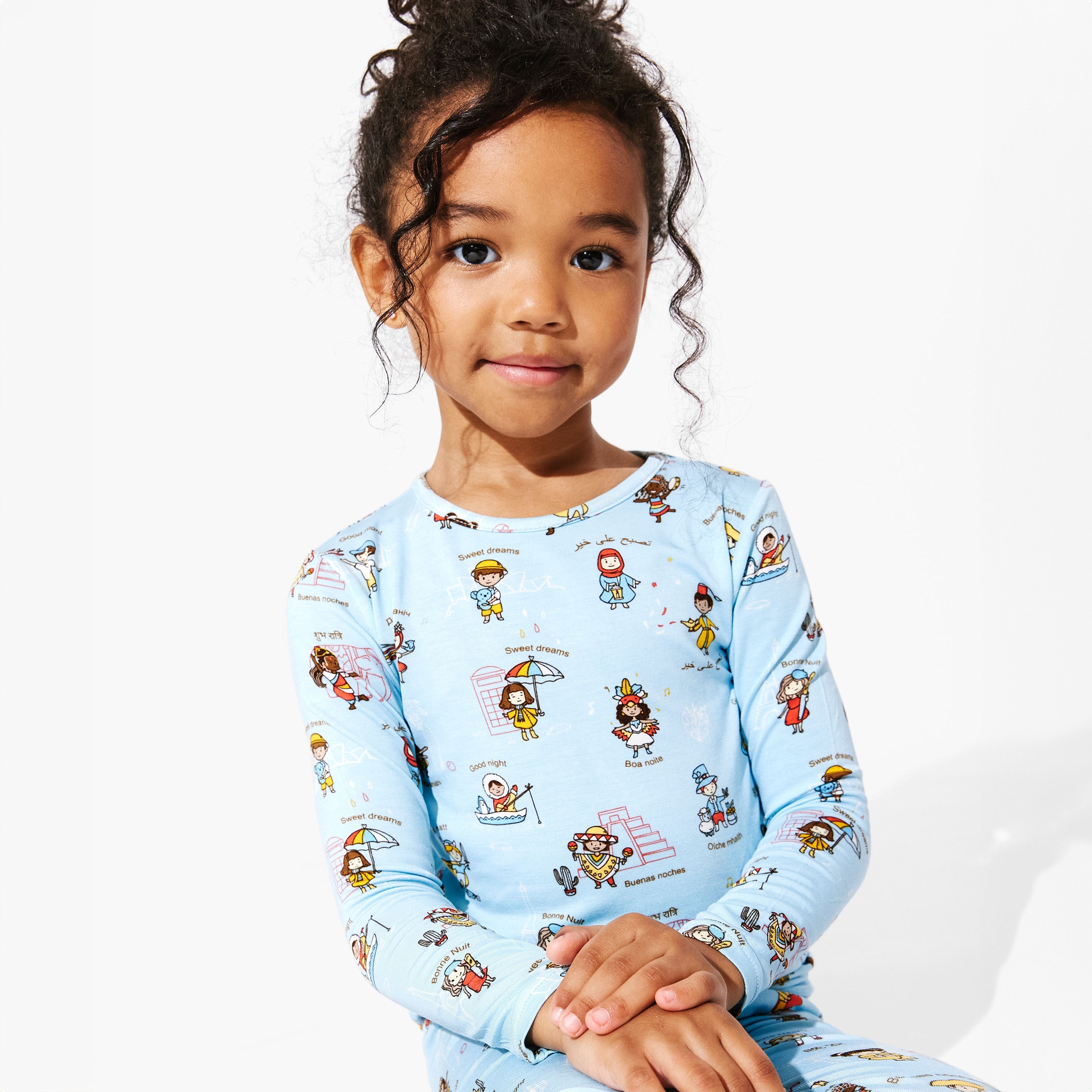 Goodnight World Bamboo Kids Pajamas