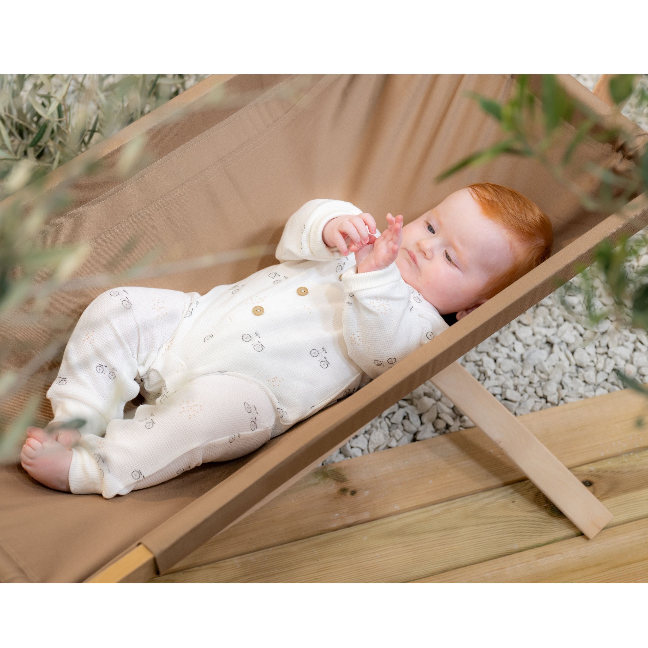 Sok | Baby Boys Ivory Cotton Vintage Bike Print Romper