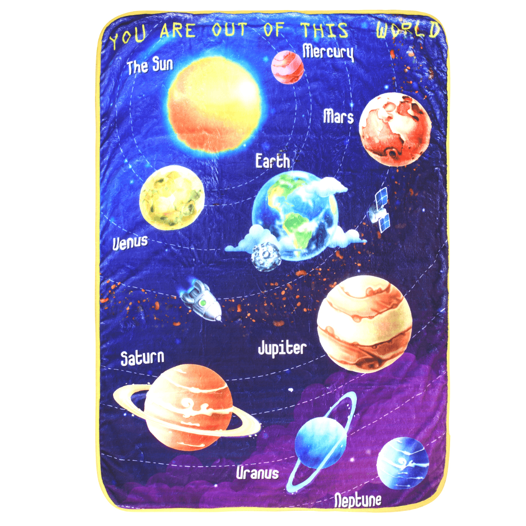Bamboo Minky Space Blanket - Double Layers - You Are Out Of This World
